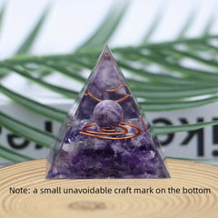 Orgone Pyramid With Amethyst Crystal Ball