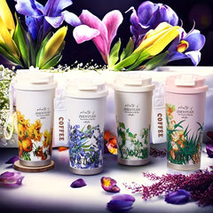 Floral Stainless Steel Insulated Travel Mug 16.9oz