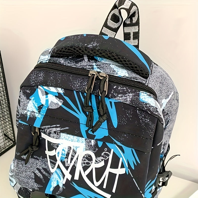 Large Capacity Functional Shoulder Backpack Multiple Pocket Student Bag