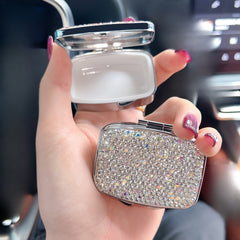 Pink Diamond Studded Mini Medicine Box Rhinestone Pill Storage