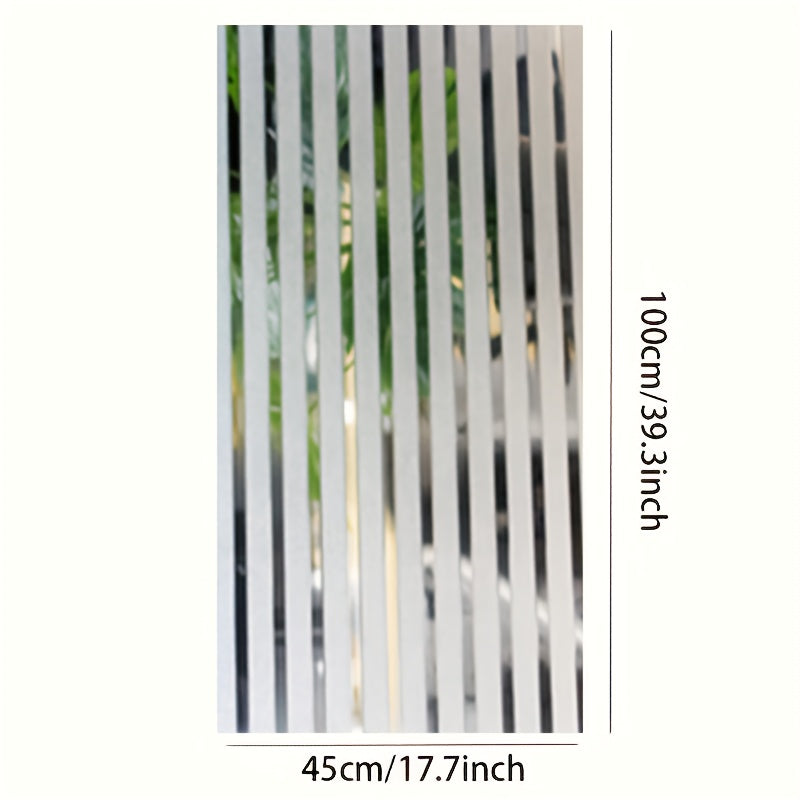 Privacy Window Film Stripe Patterns Self Adhesive Glass Film