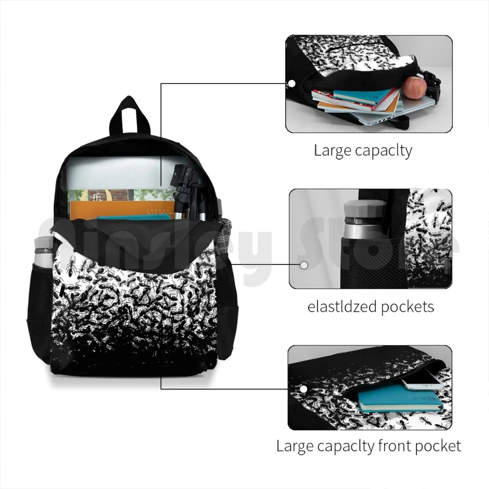 Antpocalypse Outdoor Hiking Backpack Waterproof Camping Travel Ants