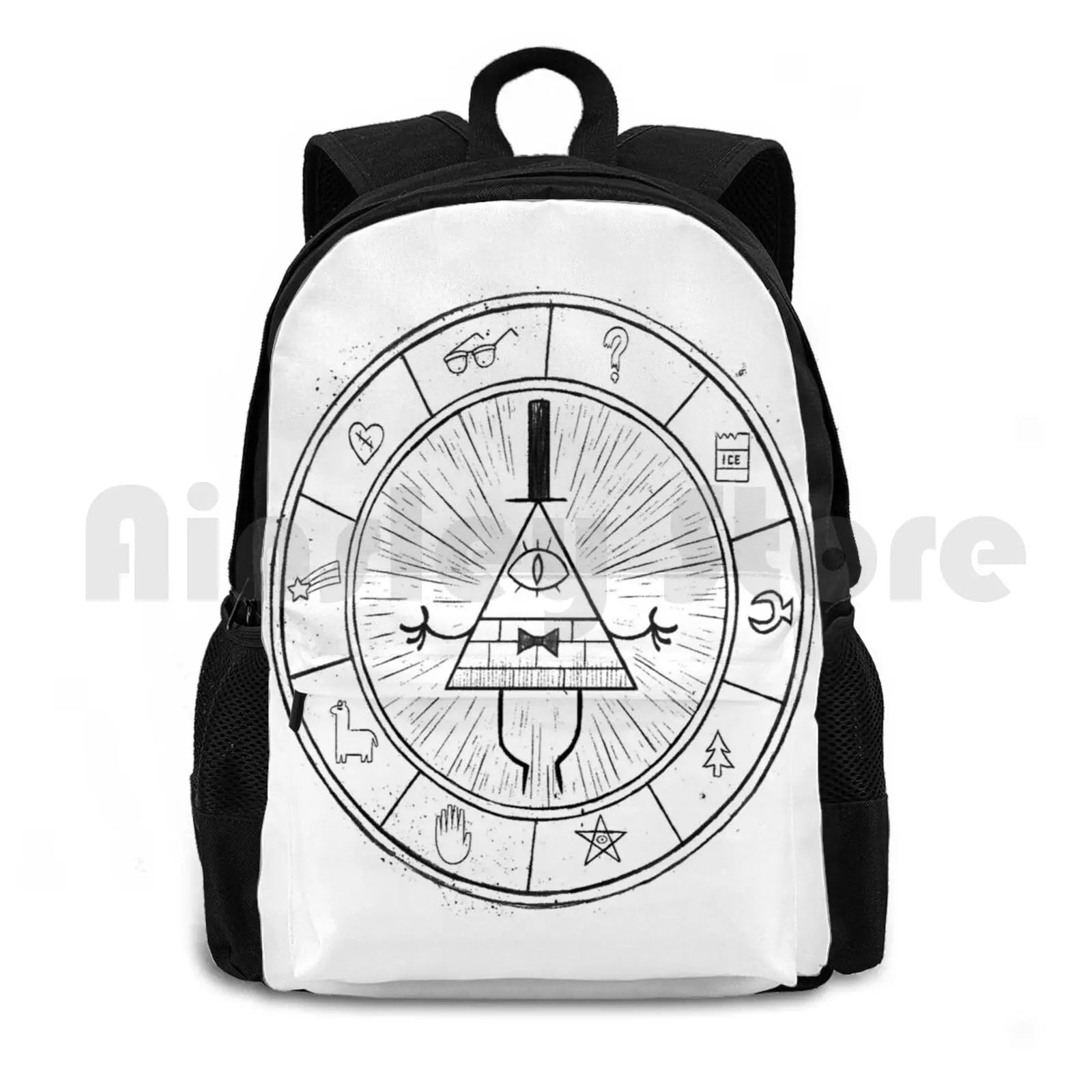 Bill Cipher-Black Outdoor Hiking Backpack Waterproof Camping Travel