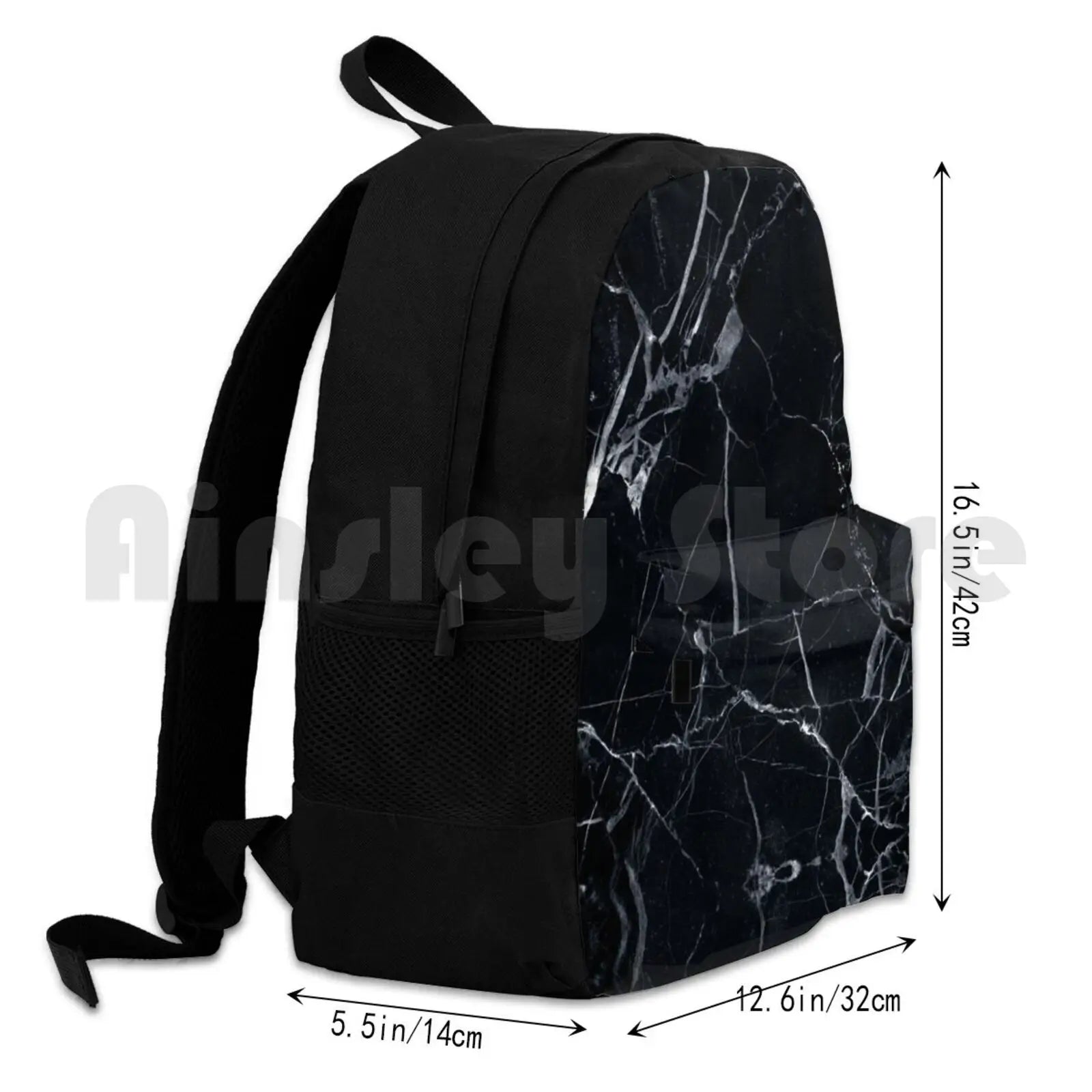 Marble Texture Outdoor Hiking Backpack Waterproof Camping Travel