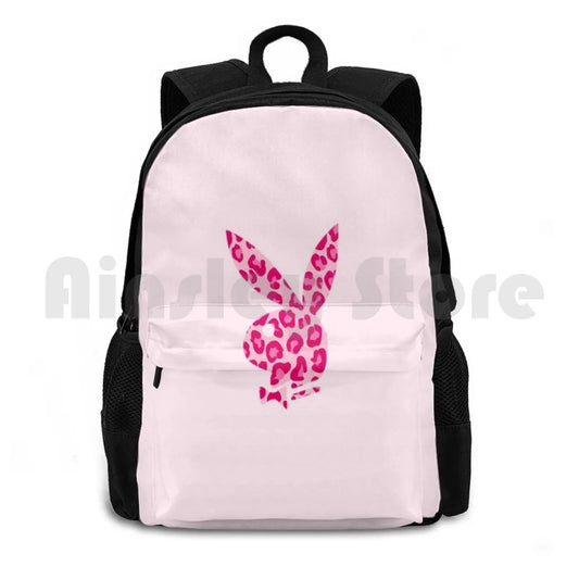 Bunny-Leopard Print Outdoor Hiking Backpack Waterproof Camping Travel