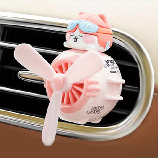 Car A/C Outlet Magnetic Doll Aromatherapy Ornament with Cologne & Lemon
