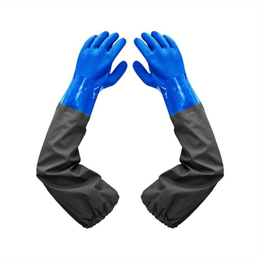 PVC Chemical Resistant Gloves Long Waterproof Heavy Duty Gloves