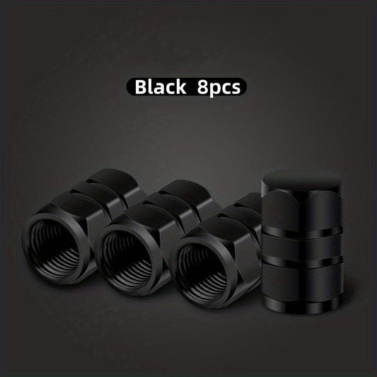 8pcs Aluminum Alloy Tire Valve Caps for Cars Motorcycles Trucks