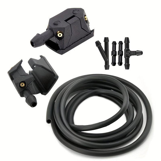 Universal Car Windshield Wiper Nozzle with Adjustable 4-Way Water Spray Hole