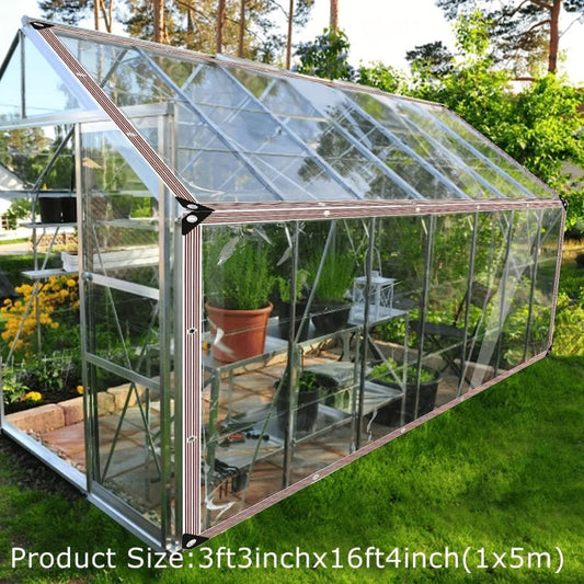 Clear Waterproof Tarp Balcony Porch Garden Rainproof Poly Tarpaulin Shed Cloth