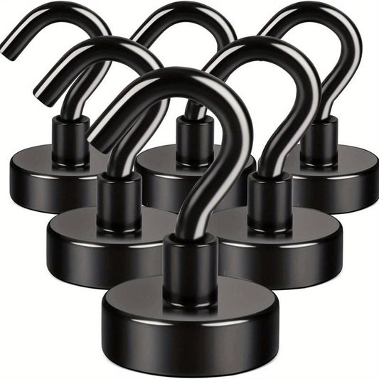 6pcs Magnetic Hook 11 34 KG Strong Neodymium Magnet Hook For Hanging