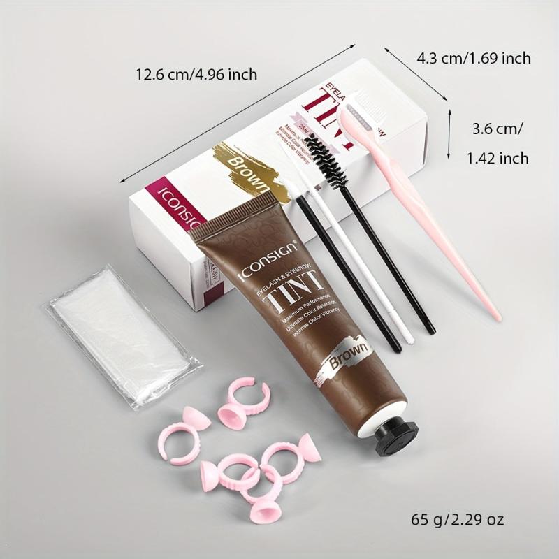 Waterproof Semi Permanent Eyebrow Tint Kit Long Lasting Eyebrow Dye Cream Set