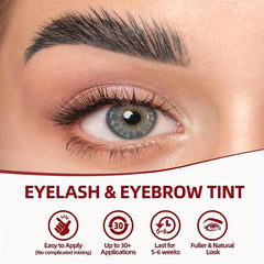 Vegan Eyelash & Eyebrow Tint Kit: 2-in-1 Warm Tint, Long-lasting, Easy to Use