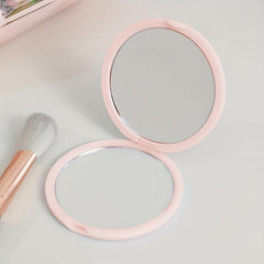 Mini Makeup Mirror Compact Round Double Side Folding Cosmetic Touch up Mirror