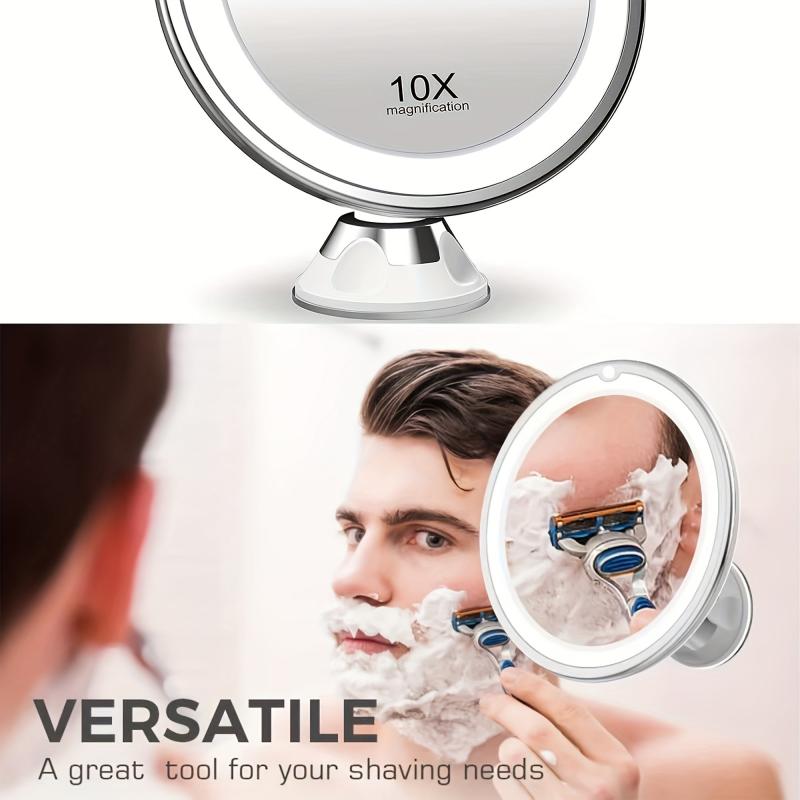 10X Magnifying LED Makeup Mirror with Natural Light - Travel Vanity Mirror