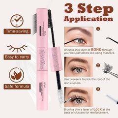 DIY Lash Extension Kit 240 Pcs Lash Clusters With Lash Bond And Seal