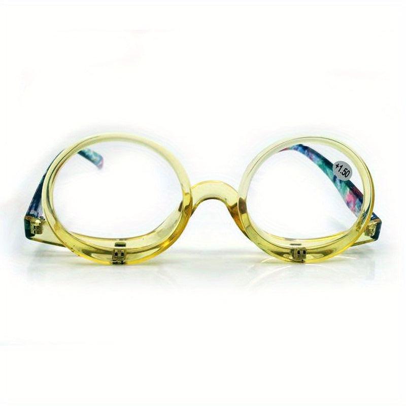 2-In-1 Makeup Glasses Magnifying Flip Down Readers