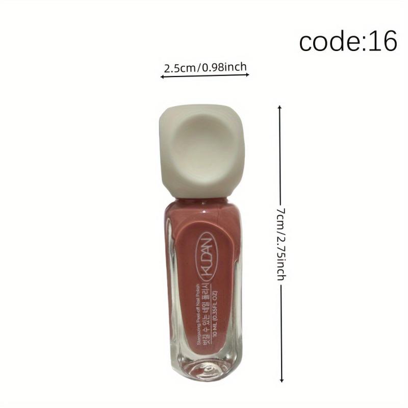 Kuda 10ml Quick Dry Water Based Peelable Nail Polish No Bake Odorless Solid