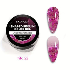 Sequin Gel Nail Polish 8g Formaldehyde & Lead-Free DIY Manicures Long Lasting