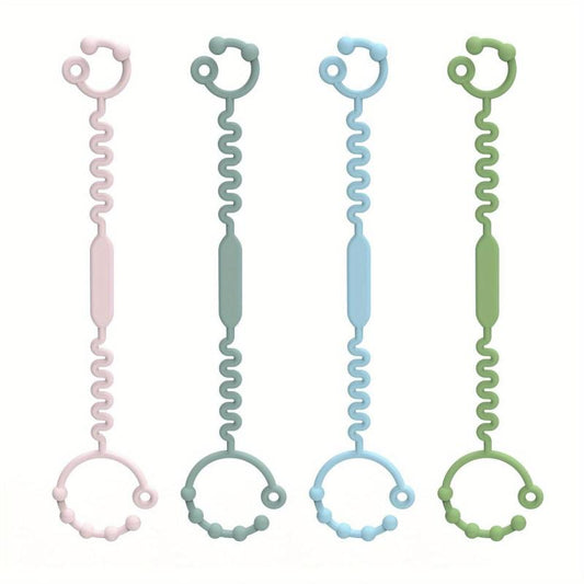 Adjustable Silicone Pacifier Holder Clip Straps for Baby