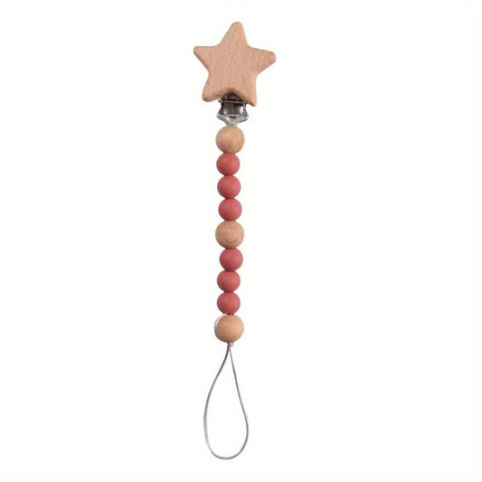 Maple Pentagram Pacifier Clip Anti-drop Chain