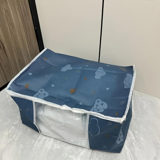 Large Capacity Clothing Storage Bag with Zipper and Viewing Window