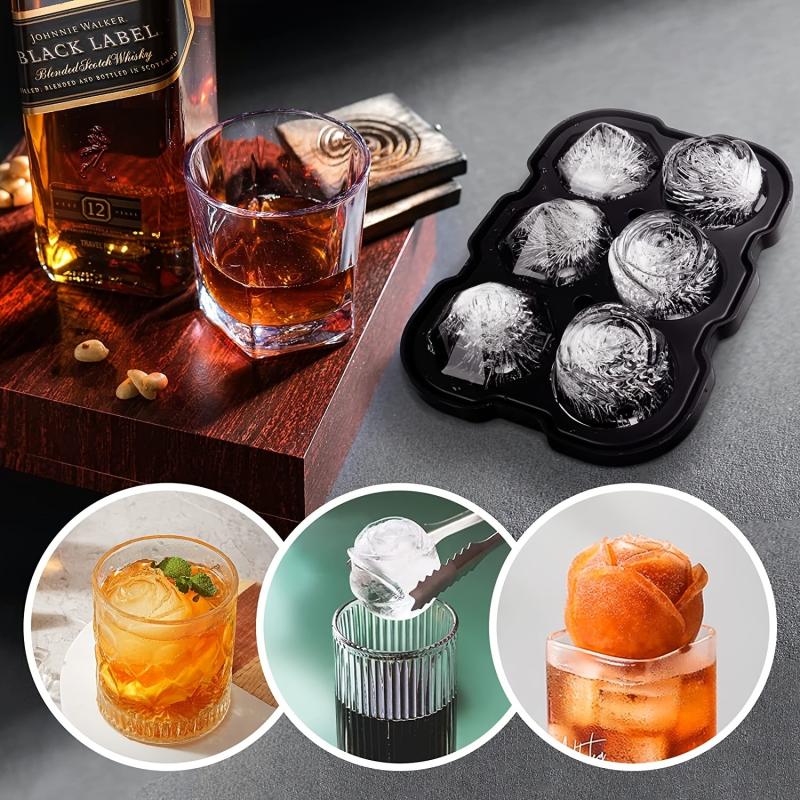 Silicone Rose Ice Cube Trays with Covers, Easy Release Large Ice Cube Form