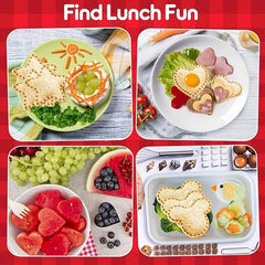 6pcs Sandwich Cutter And Sealer Set For Kids Lunch Bento Box