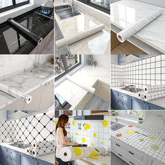 Marble Self Adhesive Waterproof Wallpaper Kitchen High Temperature Resistance