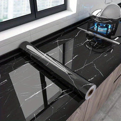 Marble Self Adhesive Waterproof Wallpaper Kitchen High Temperature Resistance