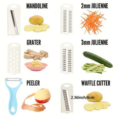 Multifunctional Vegetable Slicer Manual Food Grater Cutter Potato Chopper