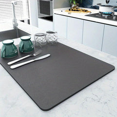 Checkerboard Drying Mat Non Slip Absorbent Coffee Machine Mat