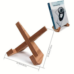 Wooden Cookbook Stand & Purse Organizer Display Stand