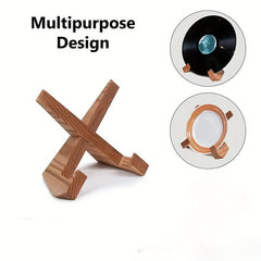 Wooden Cookbook Stand & Purse Organizer Display Stand