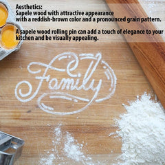 French Rolling Pin 45 Wooden Rolling Pin Solid Wood Dough Roller