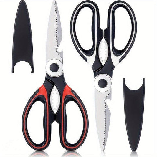 2 Pack Heavy Duty Kitchen Scissors Stainless Steel Utility Scissors