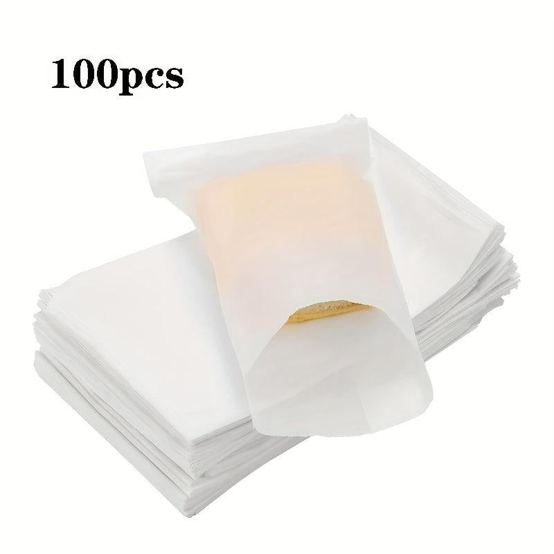 100pcs Glassine Bags Waxed Paper Bags Candy Bakery Treat Bags 10x16cm