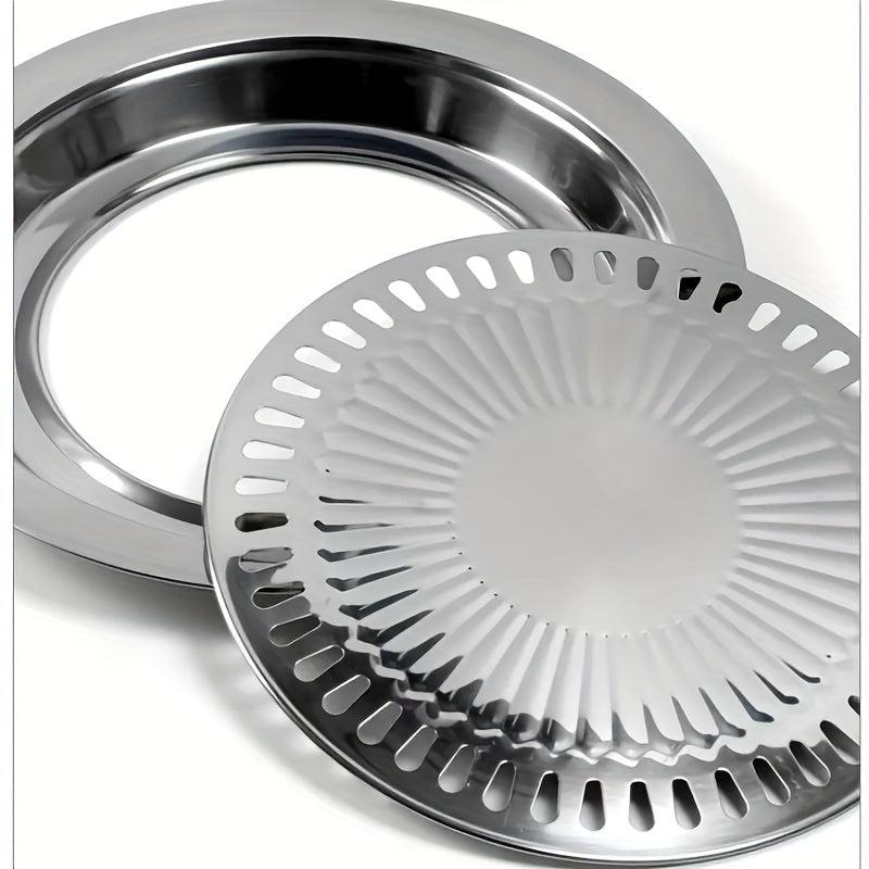 Stainless Steel BBQ Plate Grilling Pan Nonstick Roasting