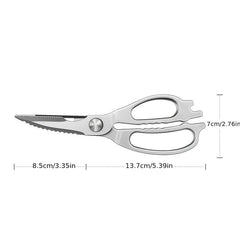 Kitchen Scissors Stainless Steel Barbecue Shears Multifunctional Bone Scissors
