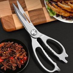 Kitchen Scissors Stainless Steel Barbecue Shears Multifunctional Bone Scissors