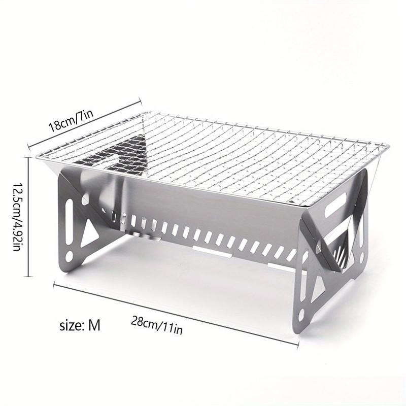 Portable BBQ Grill Stainless Steel Detachable Camping Barbecue Grill