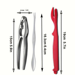 5pcs Seafood Tools Set Crab Forks Lobster Pliers Shelling Pliers Sheller