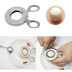 Stainless Steel Boiled Egg Cutter Eggshell Scissors Clipper Opener