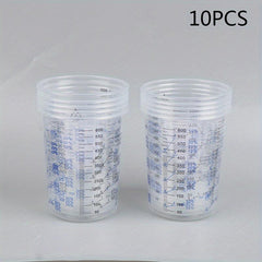 10pcs 50pcs Paint Mixing Calibrated Cup 600ml Mixing Pots