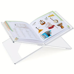 2pcs Clear Acrylic Book Stand for Display and Reading