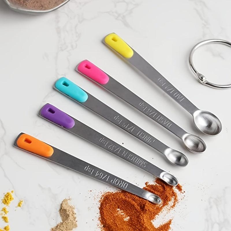 5pcs Stainless Steel Mini Measuring Spoons Set for Ingredients