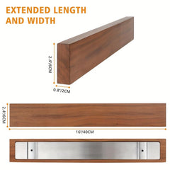 Magnetic Walnut Wood Holder for Kitchen Knives