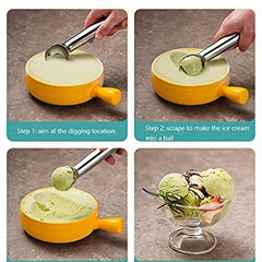 Ice Cream Ball Scoop 17.78 Cm Non Slip Anti Freeze Aluminum Spoon