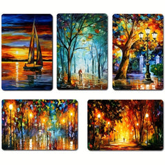 Colorful Landscape Rubber Night Scene Fridge Magnet