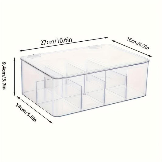 Clear Acrylic Tea Bag Organizer with Lid - Tea Storage Box - Plastic Tea Holder
